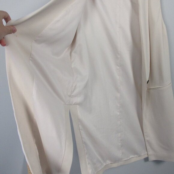 Club Monaco Coat Long Vest Women S Pink Viscose Blend One-Button Office 466 - Picture 6 of 12